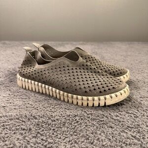 Ilse Jacobsen Tulip Flats Womens 36 Grey Shoes‎ Scalloped Perforated Comfort